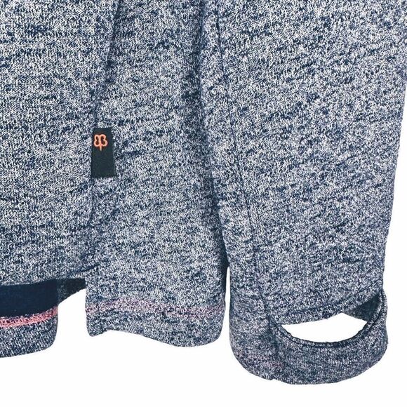 Betabrand Womens Bonfire Cowl Neck Navy Sweatshirt Size XL Kangaroo Pocket - Picture 5 of 14